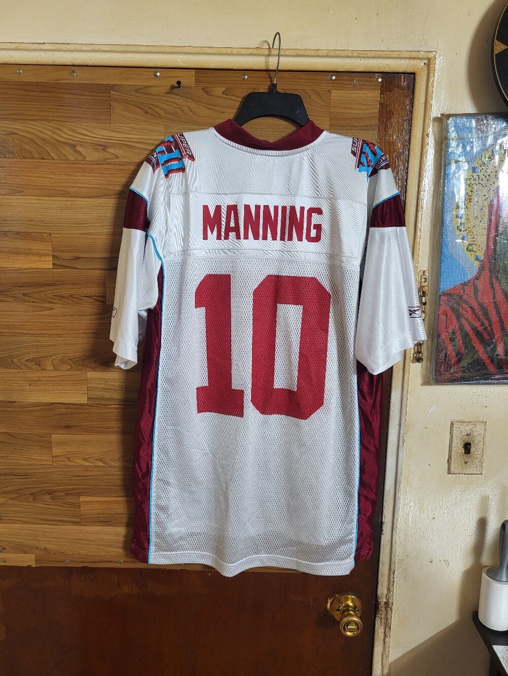 Eli Manning NY New York Giants Reebok Super Bowl XLII Football Jersey Size Large